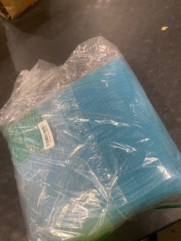 View 2 of 100% Cotton Blankets for Bed - Waffle Weave Blankets for Summer, Lightweight and Breathable Soft Woven Blanket for Spring (Teal, Queen (90" x 90"))