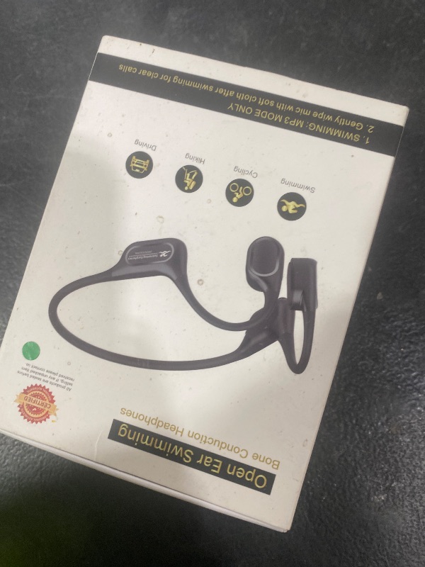 Photo 1 of IP68 Waterproof Swimming Headphones, Bone Conduction Liquid Silicone Bluetooth Headphones, Built-in 32GB MP3 Player, Soft and Lightweight Open-Ear Design, Ideal for Swimming/Marathons/Cycling(Neon)