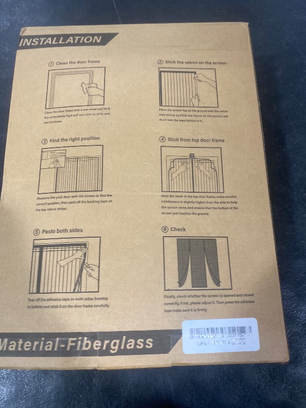 Photo 1 of Double Door Fiberglass Magnetic Screen Door?Screen Door Mesh?Keep Bugs Out, Heavy-Duty Mesh Curtain,Pet and Kid Friendly, Works with Front Doors, Sliding Doors?72x80 InchLPNPMFY2943702
