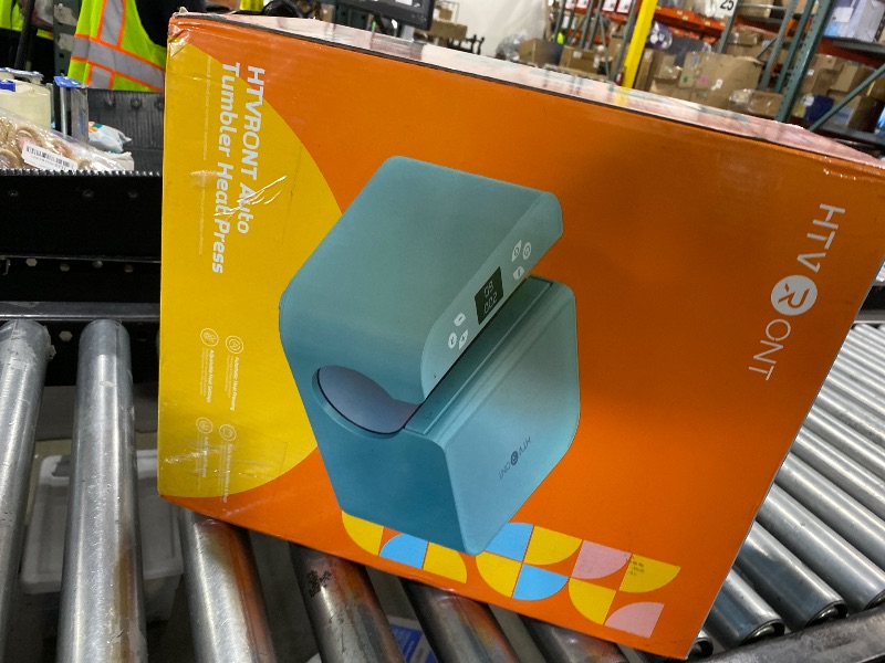 Photo 1 of HTVRONT Auto Tumbler Heat Press Machine - Mug Heat Press Heat Up Fast & Even, Professional Tumbler Press High-Security for 2.9-3.2inch Sublimation Tumblers, Cups, Glasses and Mugs (Blue)