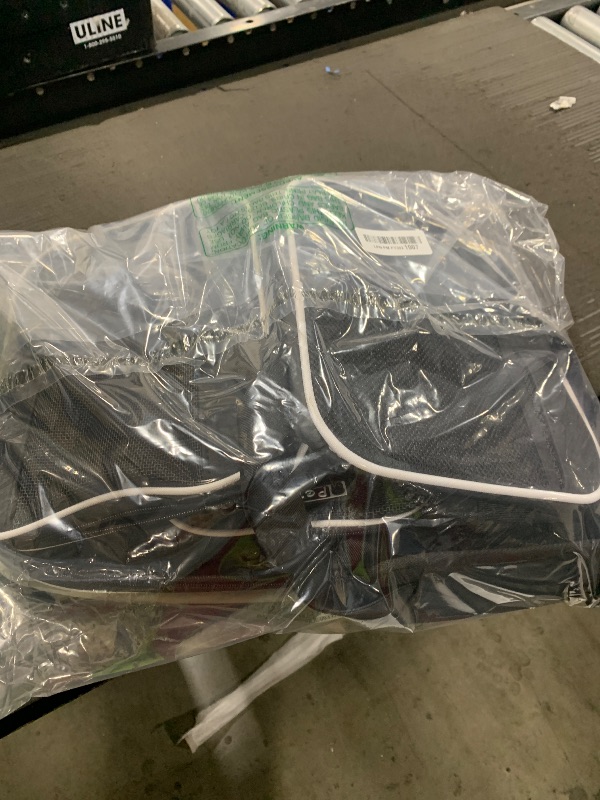 Photo 1 of Petskd Top and Side Expandable Pet Carrier 17x11x9.5 Inches Alaska Airline Approved, Soft-Sided Carrier for Small Cats and Dogs with Locking Safety Zippers and Anti-Scratch Mesh(Black)