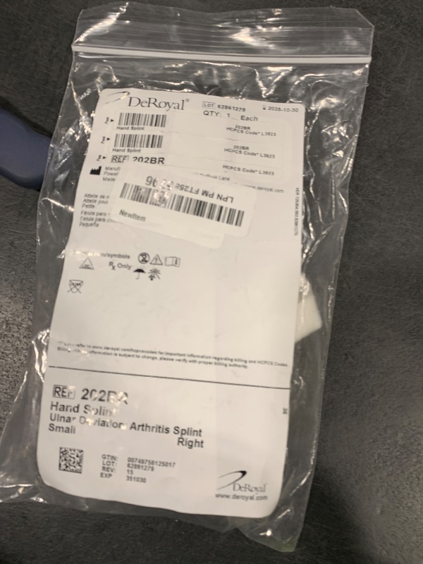 Photo 1 of LMB Soft Core Wire-Foam Ulnar Deviation Splint, Right, B