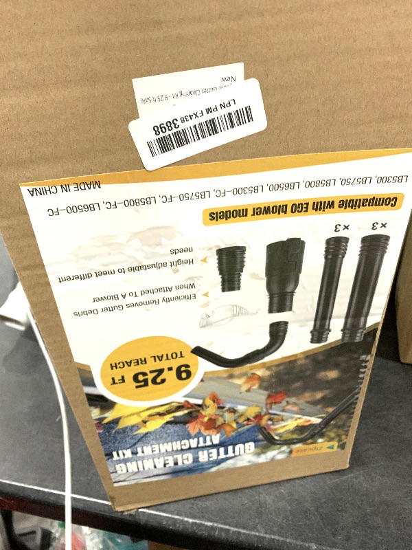 Photo 1 of Zipcase Gutter Cleaning Kit - 9.25 ft Safe, with 360° Adjustable Nozzle, Ground-Level Leaf Blower Gutter Attachment Compatible with EGO 530CFM / 580CFM / 575CFM / 650CFM/ 615CFM/LBX6000 Leaf Blowers