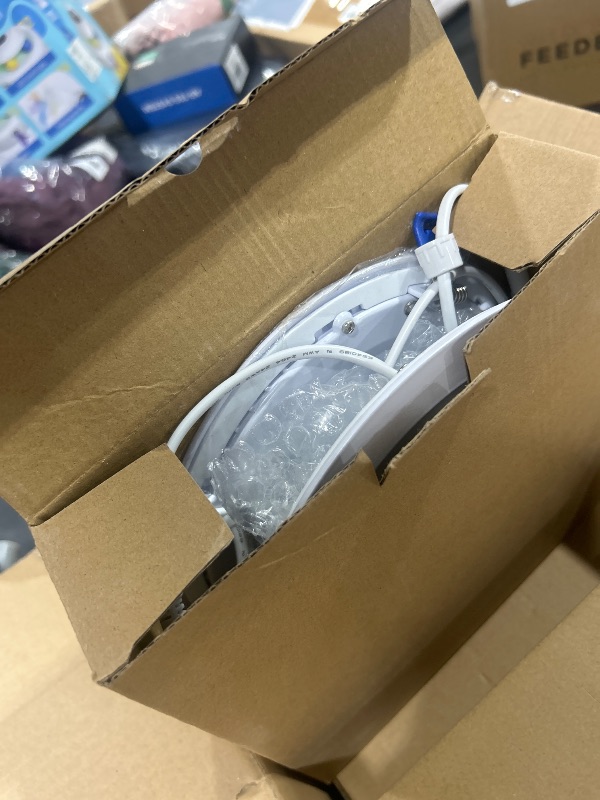 Photo 1 of Ensenior 12 Pack 7 Inch LED Recessed Ceiling Light, Dimmable, 2700K-5000K 5CCT, 1300LM 15W 120V, High Brightness Canless Wafer Downligh