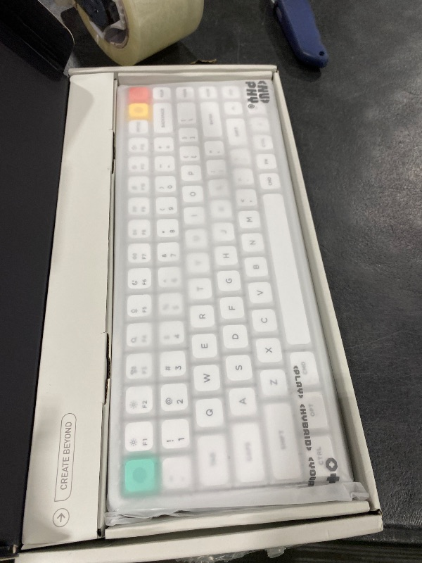 Photo 1 of nuphy Air75 V3 Hot Swappable Wireless Mechanical Keyboard, 84 Keys 75% Custom Low Profile Keyboard with Knob, RGB Backlit, Gasket Mounted, Support Bluetooth/2.4GHz/USB-C,White-Brown Nano