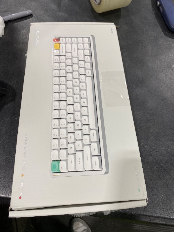 Photo 1 of nuphy Air75 V3 Hot Swappable Wireless Mechanical Keyboard, 84 Keys 75% Custom Low Profile Keyboard with Knob, RGB Backlit, Gasket Mounted, Support Bluetooth/2.4GHz/USB-C,White-Brown Nano