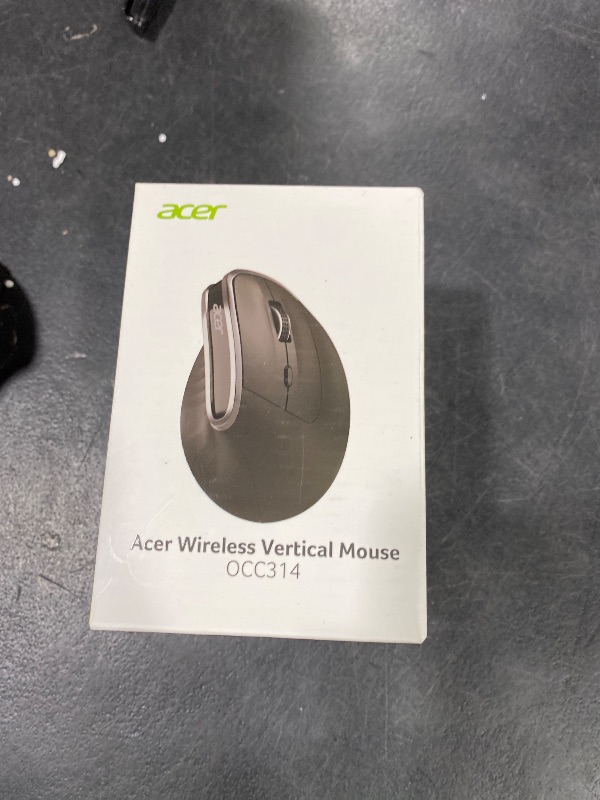 Photo 1 of acer Ergonomic Mouse Wireless, Vertical Computer Mouse for Office, Ergo Mice Rechargeable for Medium to Large Sized Hands, 2.4GHz USB Receiver, 800/1200/1600 DPI, 6 Buttons for Laptop, PC and Desktop