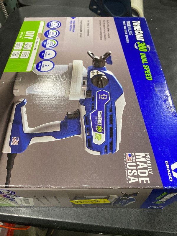 Photo 1 of Graco 26D281 TrueCoat 360 Dual Speed Paint Sprayer, Blue/White