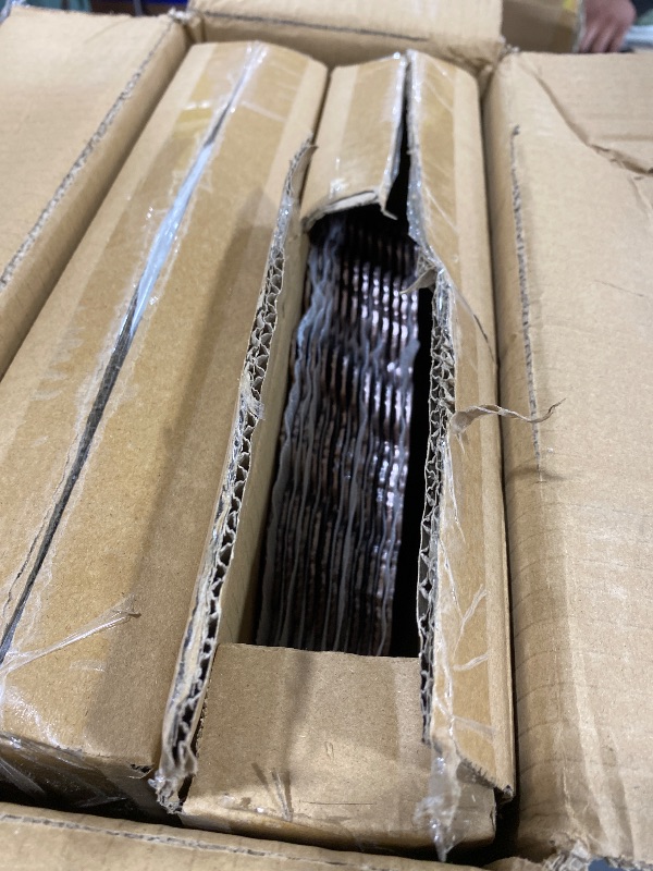 Photo 1 of 24 Pcs Rose Gold Charger Plates Bulk 13 Inch Plastic Charger Plates for Dinner Plate, Rose Gold Chargers for Table Setting, Reef Design Plate Floral Decorative Round Chargers for Wedding Party, Event