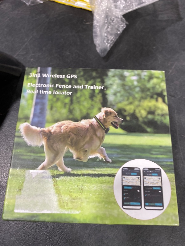 Photo 1 of GPS Dog Electronic Fence, Wireless Training Collar- No Subscription Required, Customizable Boundaries via App 3280 FT, IPX7 Waterproof Rechargeable Collar, Smart Training Fence, Automatic Sleep/Wake