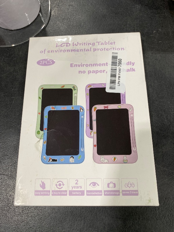 Photo 1 of [2 Pack] Genialba LCD Writing Tablet for Kids, Colorful Screen Drawing Board for 3-7 Year Old Boys & Girls - Educational Toys for Birthday & Christmas (Unicorn&Rabbit)