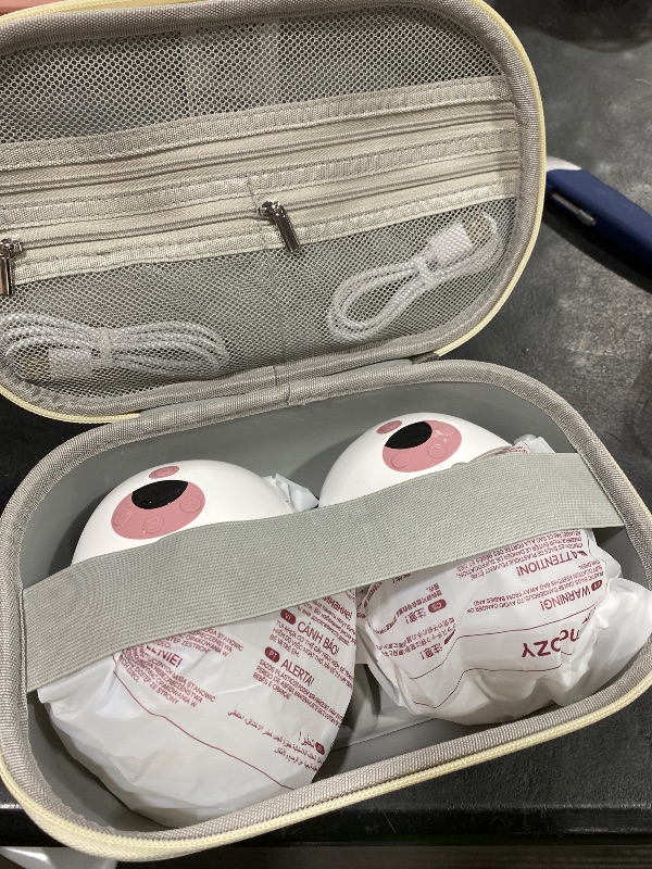 Photo 1 of Momcozy M5 Smart APP Controlled Wearable Breast Pump, Hands-Free Wireless Electric Pump, 3 Modes 9 Suction Levels, BPA-Free, Portable Lightweight, 24mm Flange, 2-Pack Cozy Red