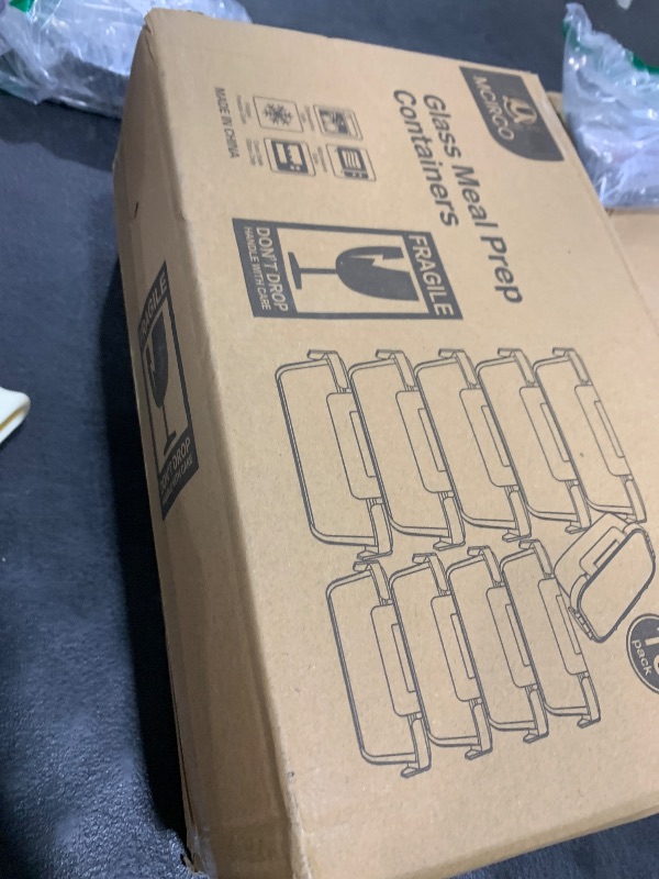 Photo 1 of [10-Pack] Glass Meal Prep Containers with Lids, MCIRCO Food Storage Containers with Snap Locking Lids, Airtight Lunch Containers, Microwave, Oven, Freezer and Dishwasher