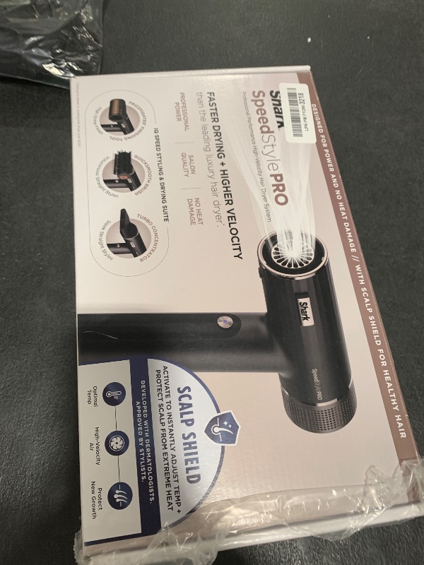 Photo 1 of Shark SpeedStyle Pro Professional Performance High-Velocity Hair Dryer System with Scalp Shield and IQ Speed Styling & Drying Suite, Straight and Wavy Hair, Lightweight, Ionic, No Heat Damage, HD731