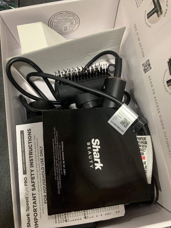 Photo 1 of Shark SpeedStyle Pro Professional Performance High-Velocity Hair Dryer System with Scalp Shield and IQ Speed Styling & Drying Suite, Straight and Wavy Hair, Lightweight, Ionic, No Heat Damage, HD731