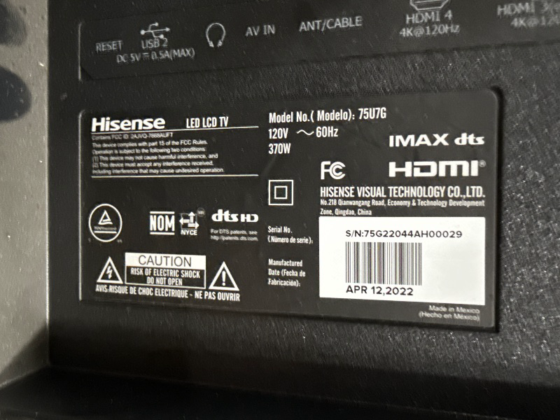 Photo 1 of Hisense - 75" Class U7 Series