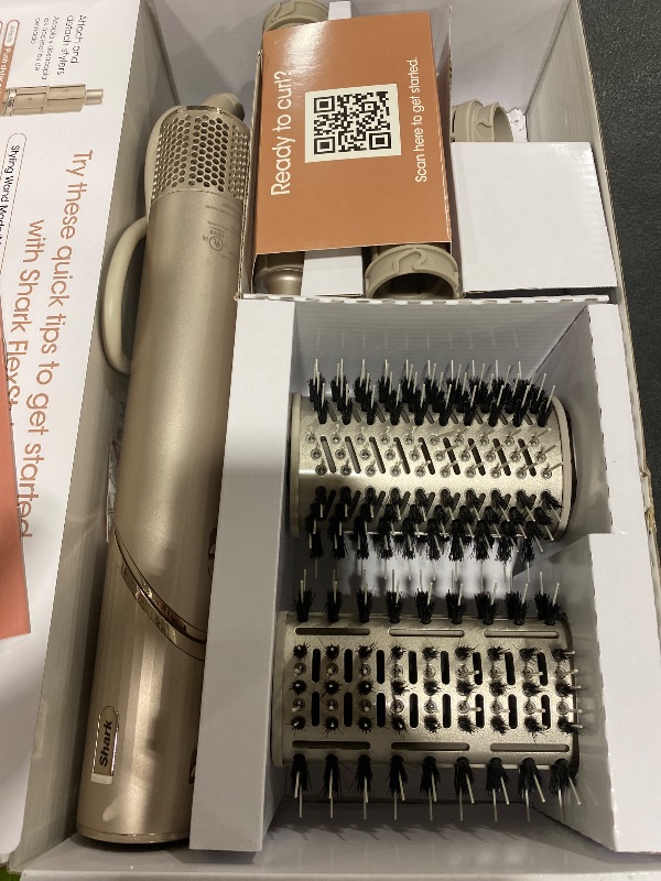 Photo 1 of Shark FlexStyle Air Styling & Drying System, Powerful Hair Dryer Brush & Multi-Styler with Auto-Wrap Curlers, Paddle Brush, Oval Brush, Concentrator Attachment, Stone, HD430