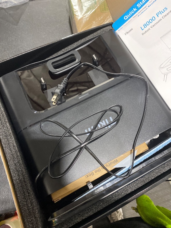 Photo 1 of Tikom Robot Vacuum and Mop, 6000Pa Robotic Vacuum Cleaner with Self-Emptying Base, 90 Days Capacity, LiDAR Navigation, Home Mapping, Ideal for Pet Hair, Hard Floors, Carpet (L8000 Plus)