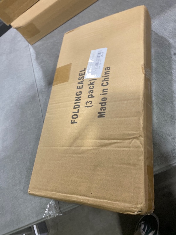 Photo 1 of OUTNEE Instant Display Easel Stand, 63" Collapsible Portable Adjustable Height Art Easel - Easy Folding Telescoping Metal Floor Poster Tripod for Display, Black(3 Pack)