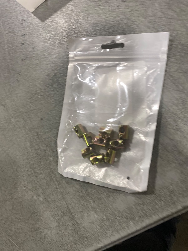 Photo 1 of 10 PCS M6 Barrel Nut, Slotted Barrel Cross Dowel Nut, Replacement Cross Dowels Barrel Nuts for Furniture Bed Crib and Chairs Hardware Replacement