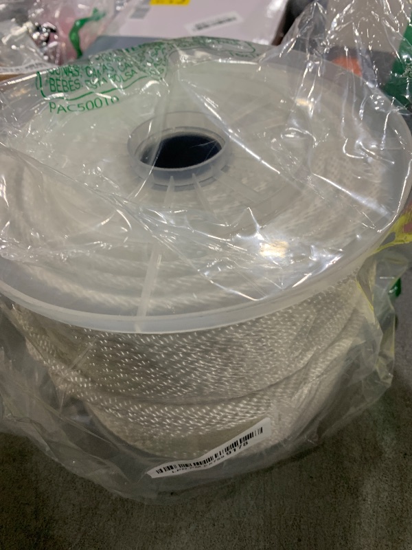 Photo 1 of 1/4 Inch Nylon Rope 500 Ft Solid Braid High UV and Abrasion Resistance, Multipurpose Tightly Braided Rope, Clothes Line, Flag Line, Marine and Outdoor Twine, Ideal for Indoor and Outdoor Applications