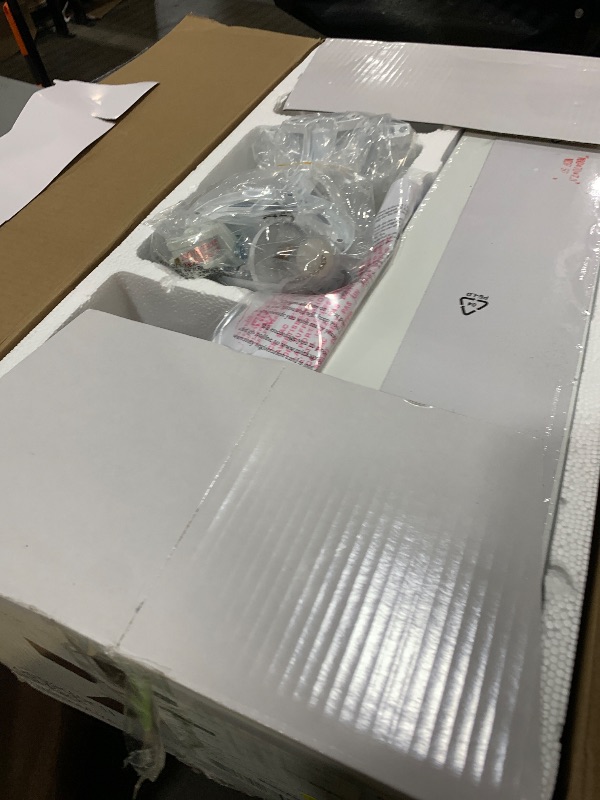 Photo 1 of MINKA-AIRE F448L-WH Contractor Uni-Pack LED 52" 5-Blade LED Ceiling Fan in White Finish with White Blades