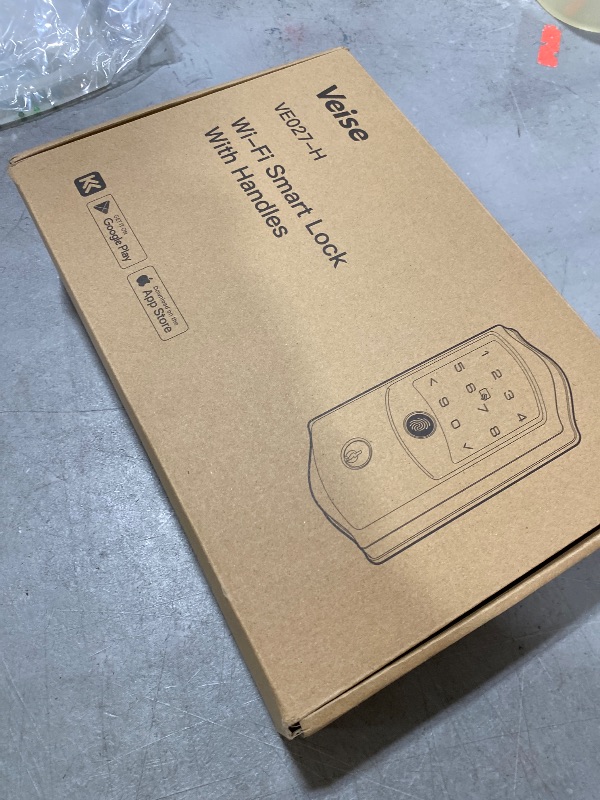 Photo 1 of Veise VE027-H Built-in Wi-Fi Fingerprint Smart Deadbolt Lock with Handleset, App Remote & Voice Control, Keyless Entry Front Door Lock Set, Touchscreen Keypad, Auto-Lock, Easy Setup, Satin Nickel