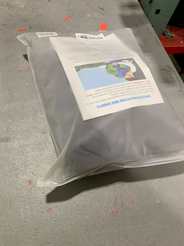 Photo 1 of Grounding Sheets King Size, 20% Pure Silver Fiber + 80% Organic Cotton, Grounded Sheet Earth Connected Bedding Fitted Earth Sheets with Cord