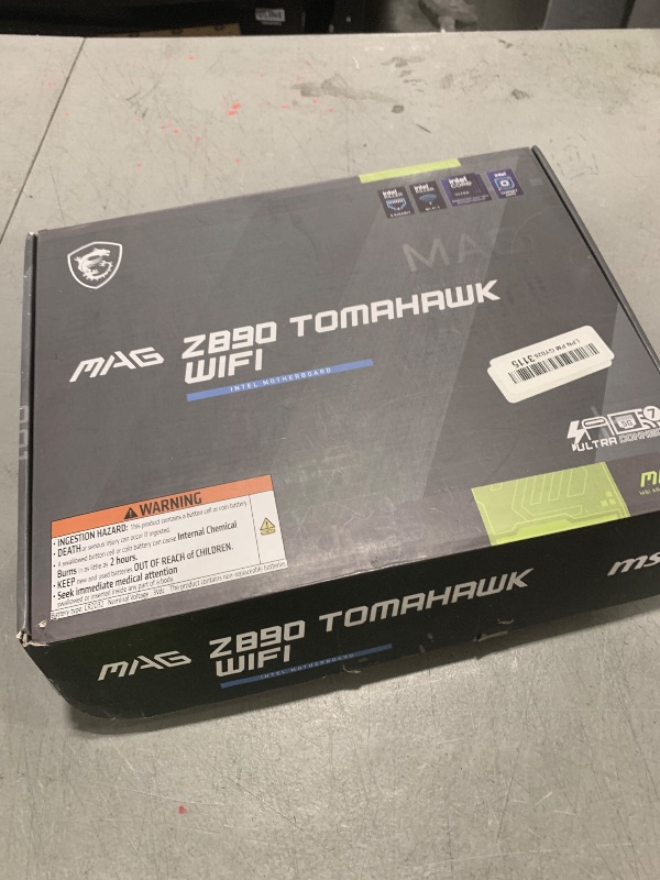 Photo 1 of MSI MAG Z890 Tomahawk WiFi Gaming Motherboard (Supports Core Ultra Series 2 Intel Processors, LGA 1851, DDR5, PCIe 5.0, M.2, SATA, 5Gbps LAN, USB Type-C, Wi-Fi 7, Bluetooth 5.4, Thunderbolt 4, ATX)