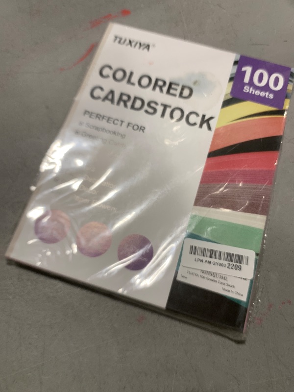 Photo 1 of 100 Sheets 8.5" X 11" Colored Cardstock, 50 Assorted Colors Construction Paper Card Stock Printer Paper for Printing, Card Making, DIY Crafts,School Supplies,Party Decorations (180GSM/65LB)