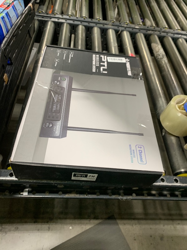 Photo 1 of Phenyx Pro Wireless Microphone System, Dual Wireless Mics,w/ 2 Handhelds, Auto Scan,2x100 UHF Frequencies,328ft Range,Dynamic Microphone for Singing, Karaoke, Church(PTU-71-2H)