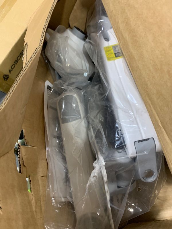 Photo 1 of HUANUO Dual Monitor Stand - Full Adjustable Monitor Desk Mount Swivel Vesa Bracket with C Clamp, Grommet Mounting Base for 13 to 32 Inch Computer Screens - Each Arm Holds 4.4 to 19.8lbs - White