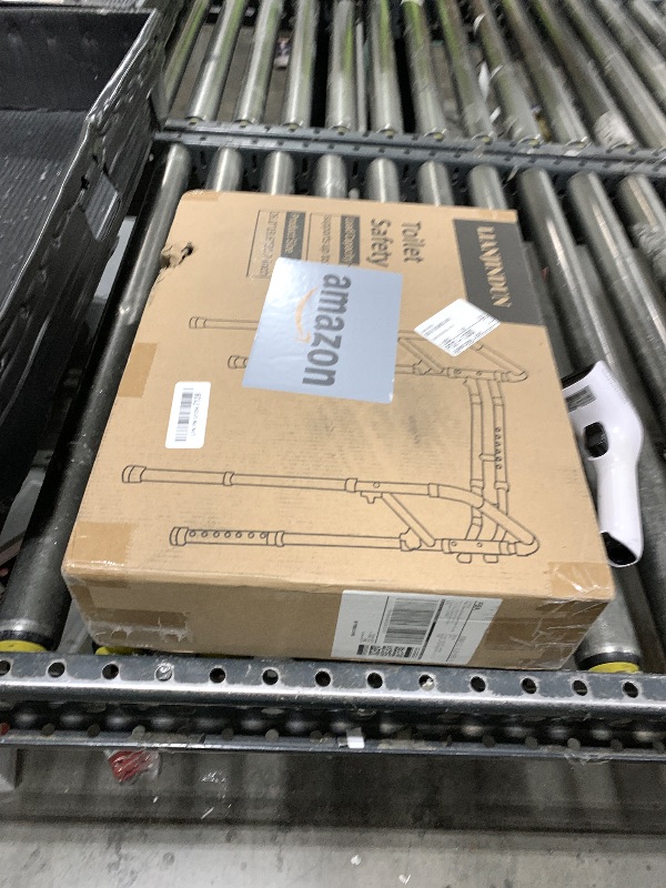 Photo 1 of Lianjindun Toilet Safety Rails, Adjustable Toilet Frame for Elderly, Seniors, Handicap & Disabled, Foldable Handicap Toilet Handles Fit Any Toilets (Gray)