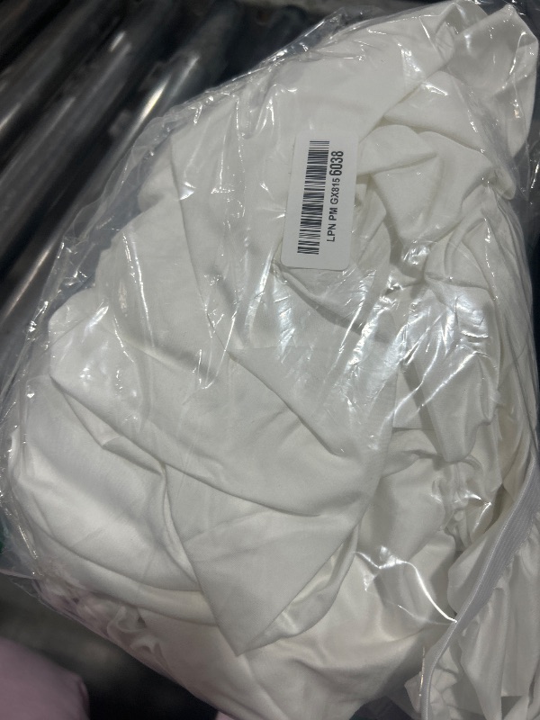 Photo 1 of Made in USA- Low Profile Fitted Sheet Only (6-10 Inches) Pure Cotton 608 Thread Count, King Size Bottom Bed Sheet, Solid White