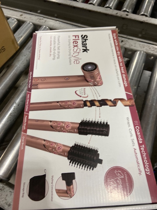 Photo 1 of Shark FlexStyle Air Styling & Drying System, Powerful Hair Dryer Brush & Multi-Styler with Auto-Wrap Curlers, Concentrator Attachment and Storage Bag, Blossom Bliss, HD432RS