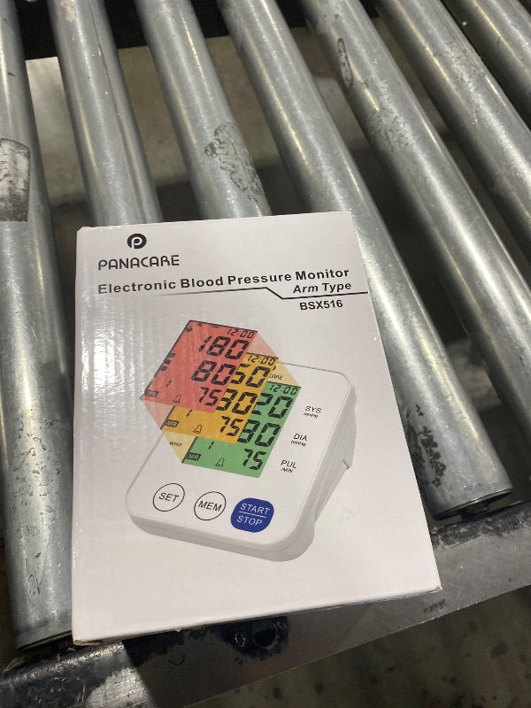 Photo 1 of P PANACARE Upper Arm Blood Pressure Monitor for Home Use, Adjustable Cuff (8.7–16.5 inches), Large Backlit Display, White