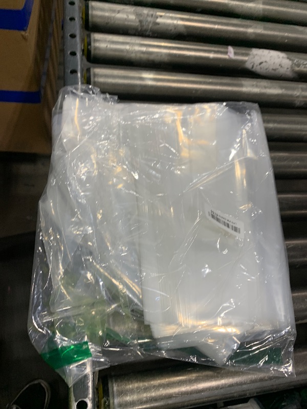 Photo 1 of 100 Clear Handle Bags 12x15, Extra Thick 2.25 Mil Retail Plastic Shopping Merchandise Gift Bags Tear Resistant Strong Durable Anti Stretch For Small Business LDPE Die Cut, ClearBags, 100% Recyclable