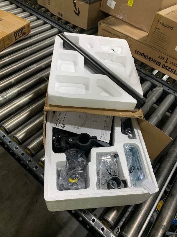 Photo 1 of HUANUO Triple Monitor Mount for 13-27 inch Computer Screens, Gaming 3 Monitor Desk Mount with Arm Holds 19.8lbs, Triple Monitors Stand with Tilt, Swivel, Rotation, VESA 75x75, 100x100mm