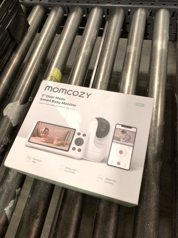 Photo 1 of Momcozy Smart WiFi Baby Monitor with Camera and Audio, 5" 1080P Screen with Wall Mount, Motion & Cry Detection, Safe Fence,Clear Night Vision, 5000mAh Battery, 2-Way Talk, Photo & Video Recording,BM04
