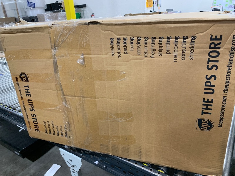 Photo 1 of **INCOMPLETE, DAMAGE** ROOMTEC Large Dog Kennel Outdoor Pet Pens Dogs Run Enclosure Animal Hutch Metal Coop Fence with Roof Cover (4'L x 4'W x 4.25'H)