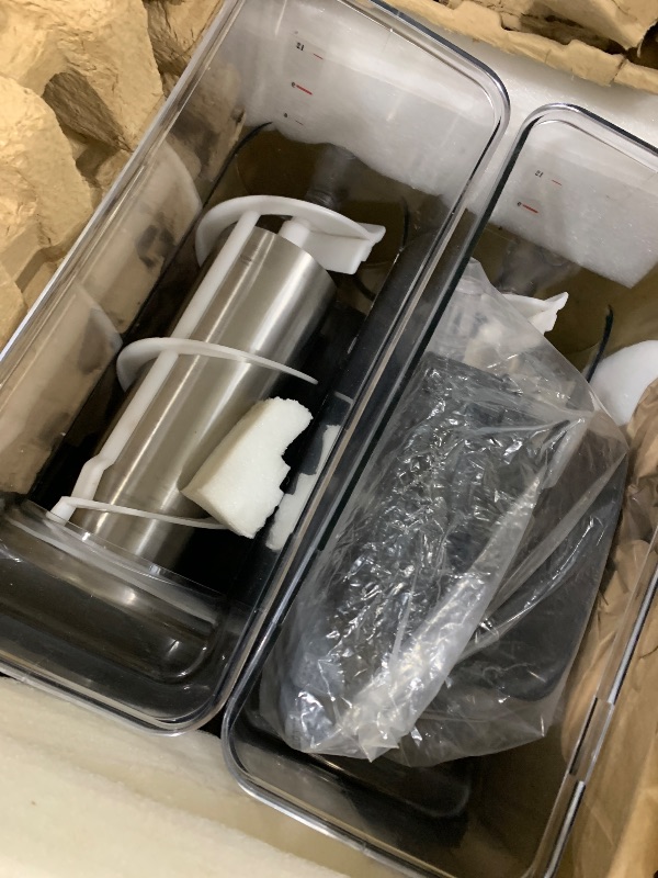 Photo 1 of GarveeHome Commercial Slushy Machine, Stainless Steel Margarita Smoothie Frozen Drink Maker, Self-Cleaning, 700W, Perfect for Homes, Coffee Shops,Restaurants,Black,15 L*2