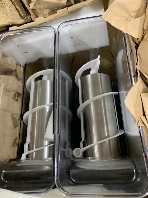 Photo 1 of GarveeHome Commercial Slushy Machine, Stainless Steel Margarita Smoothie Frozen Drink Maker, Self-Cleaning, 700W, Perfect for Homes, Coffee Shops,Restaurants,Black,15 L*2