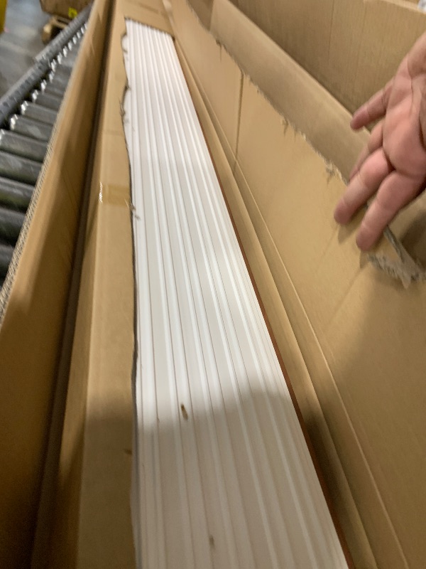 Photo 1 of Art3dwallpanels Wood Slat Wall Paneling, 104'' x 6.7'' WPC Soundproof 3D Wall Panels for Interior Wall Decor, 8 Pack Fluted Textured Panel Wall Slats, Teak