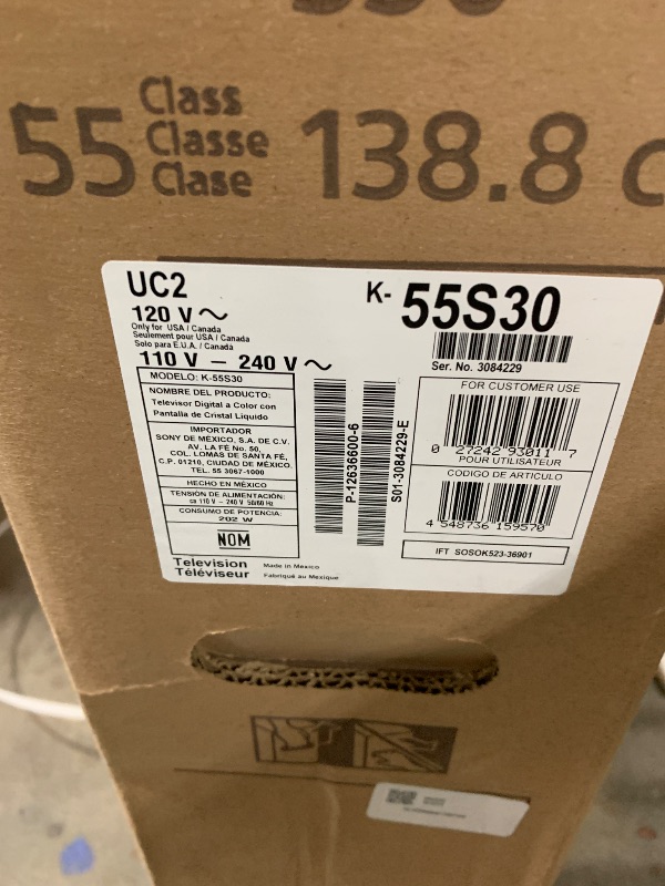 Photo 1 of Sony 55-Inch 4K Ultra HD BRAVIA 3 LED Smart TV with Google TV, LED Flat Screen, Dolby Vision HDR, Google TV, Exclusive PS5 Features, (K-55S30)