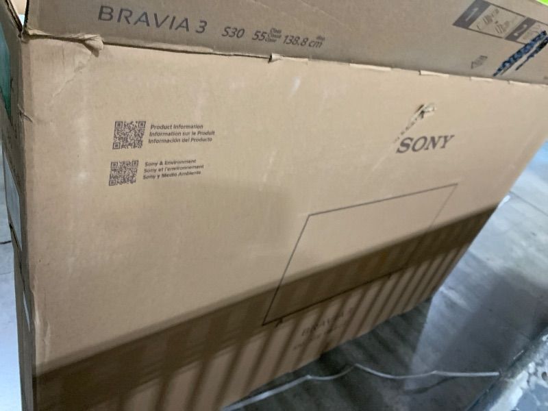 Photo 1 of Sony 55-Inch 4K Ultra HD BRAVIA 3 LED Smart TV with Google TV, LED Flat Screen, Dolby Vision HDR, Google TV, Exclusive PS5 Features, (K-55S30)