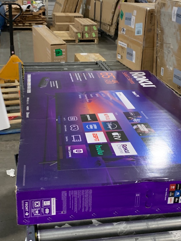 Photo 1 of Roku Smart TV – 65-Inch Select Series, 4K HDR TV – RokuTV with Enhanced Voice Remote – Flat Screen LED Television with Wi-Fi for Streaming Live Local News, Sports, Family Entertainment