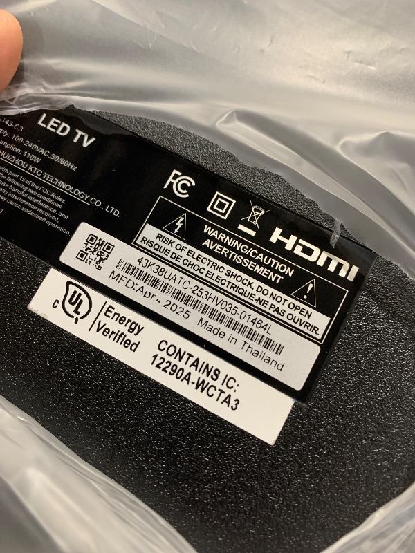 Photo 1 of FPD 43 Inch Smart TV, 4K UHD LED Flat Screen Google TV with Google Cast, Bluetooth, HDMI, Streaming Live, HDR 10, Dolby Vision, Ultra Slim Television(Canvas-Series, CG43-C3, 2026)