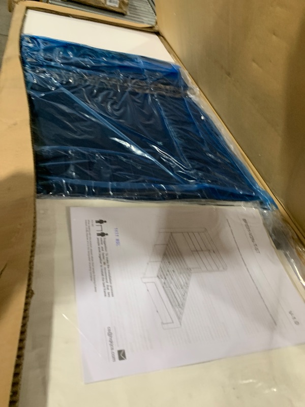 Photo 1 of Seventable Twin Size Bed Frame with 3 Storage Drawers & Charging Station, Upholstered Platform Bed with Storage Headboard and LED Light, No Box Spring Needed, Noise Free, Easy Assembly, Dark Grey