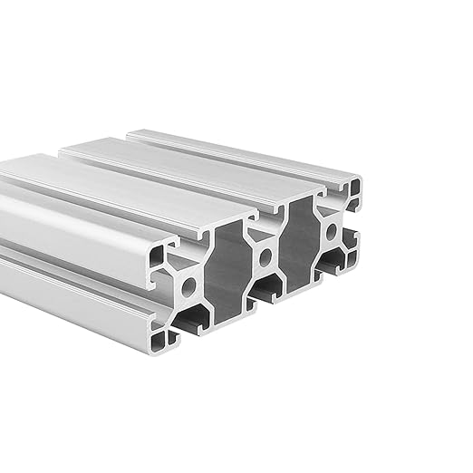 Photo 1 of 40120 Aluminum Extrusion T Slot 1500mm Long Silver 1 Pack, Extruded Aluminum Profile T-Slot 40 Series European Standard Anodized Linear Rail 40 x 120 59.06" 1Pcs