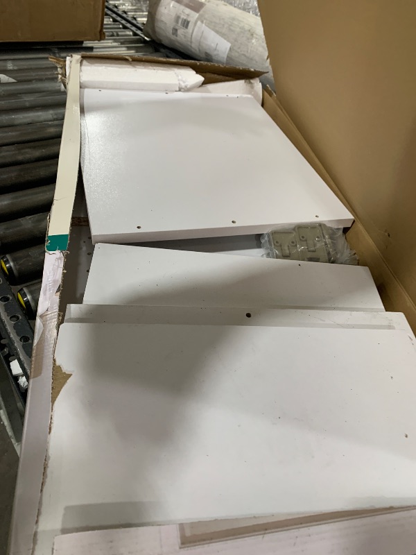 Photo 1 of ClosetMaid SuiteSymphony Small Closet Organizer Starter Kit with Tower and 3 Hang Rods, Shelves, Adjustable, Customizable Wardrobe Organizer System, Reach-In or Walk-In Closets, Pure White